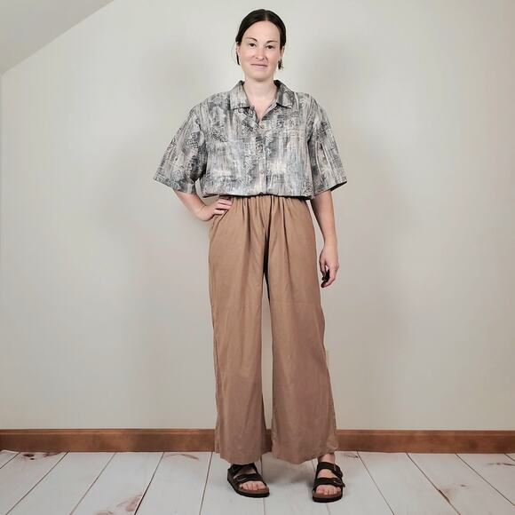 Batik Bay Silk Hawaiian Shirt Olive Cream Medium - Picture 4 of 11